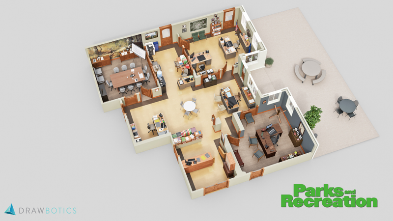 Illustration for article titled 3D Models Of Famous TV Show Sets